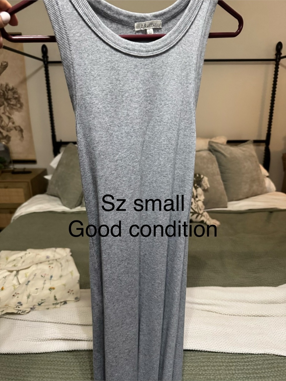 Z Supply Heather Gray Maxi Tank Dress